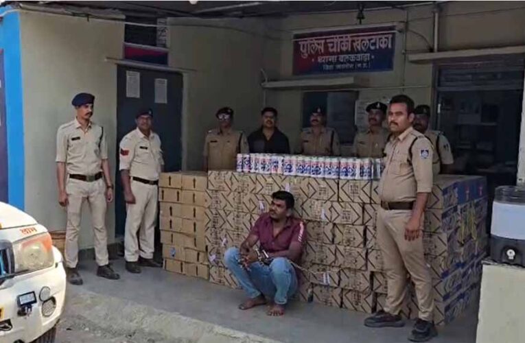 नशे के खिलाफ पुलिस का बड़ा एक्शन, खरगोन में पिकअप से 170 पेटी अवैध शराब जब्त