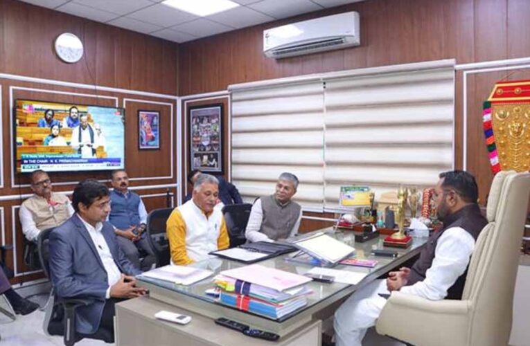 केंद्रीय आयुष राज्य मंत्री (स्वतंत्र प्रभार) श्री जाधव से मिले, आयुष मंत्री  इन्दर सिंह परमार