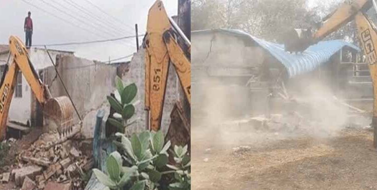 कोटा में हिस्ट्रीशीटर से खाली कराई वन भूमि, 22 बीघा जमीन पर बने अवैध निर्माण ध्वस्त