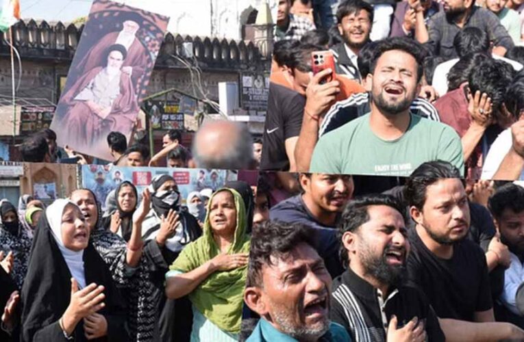 खामेनेई की हत्या की खबर से शिया समुदाय में शोक, लखनऊ की सड़कों पर उमड़ा जनसैलाब