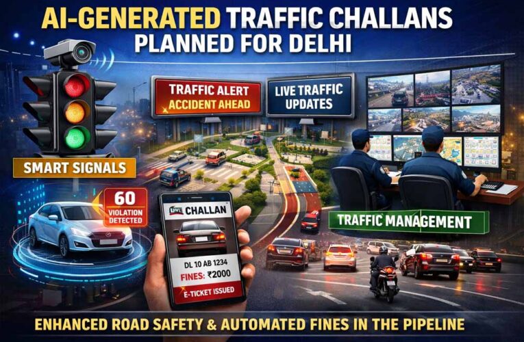 दिल्ली ट्रैफिक पुलिस की हाईटेक पहल: अब AI करेगा नियम तोड़ने वालों की पहचान, चालान होगा ऑटोमैटिक
