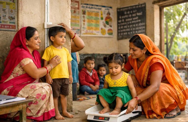 फरवरी में बच्चों की पोषण स्थिति में सुधार, 1.43 करोड़ बच्चों का हुआ परीक्षण