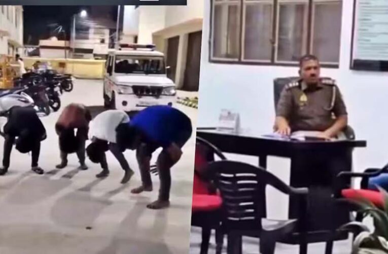 फिरोजाबाद: होली पर हुड़दंगियों की निकली हेकड़ी, पुलिस ने थाने में बनाया ‘मुर्गा’