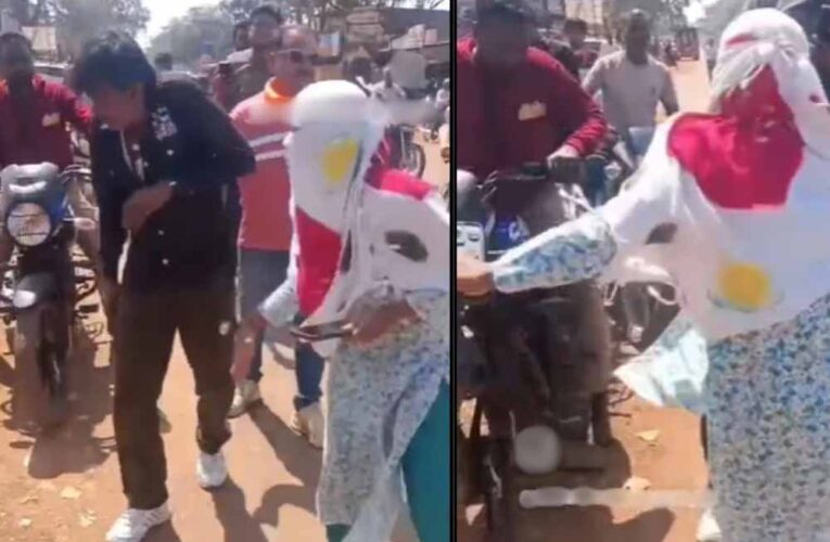 कटनी में मनचले की सरेराह चप्पलों से धुनाई, आपत्तिजनक पोस्ट पर युवती ने सिखाया सबक