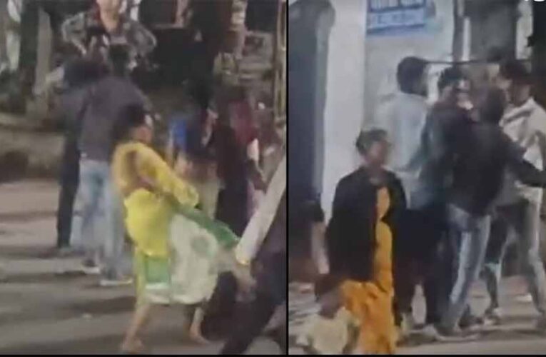 नवविवाहिता की मौत पर बवाल: अस्पताल गेट पर भिड़े दो पक्ष, वीडियो वायरल