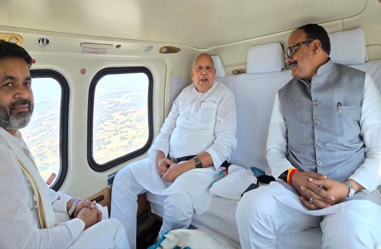 सीएम योगी के निर्देश पर उप मुख्यमंत्री व कृषि मंत्री ने किया हवाई सर्वे