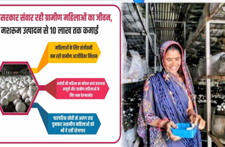 योगी सरकार संवार रही ग्रामीण महिलाओं का जीवन, मशरूम उत्पादन से 10 लाख तक कमाई