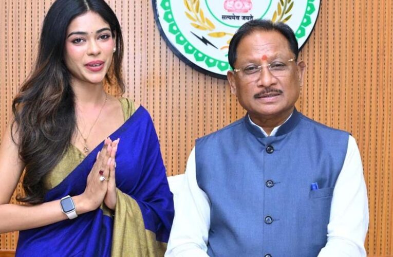 CM साय से मिली मिस इंडिया छत्तीसगढ़ अनुष्का सोन, विधानसभा में ऐतिहासिक सत्र सुनने पहुंची थी