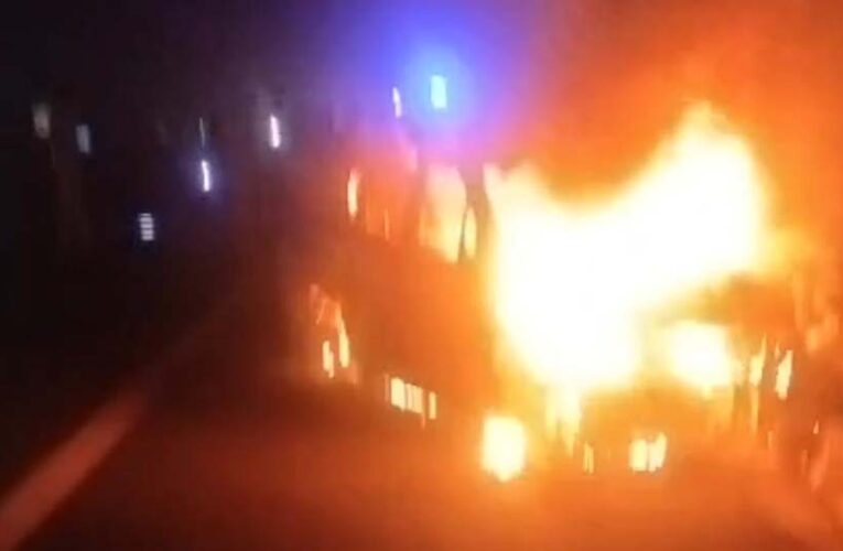 राजस्थान: दिल्ली-मुंबई एक्सप्रेसवे पर कार में लगी आग, एक ही परिवार के पांच लोग जिंदा जलकर मरे