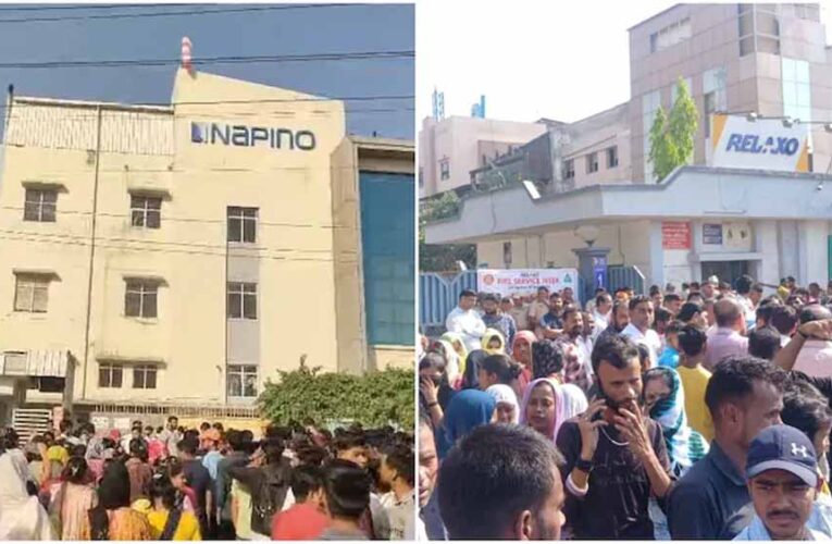 भिवाड़ी औद्योगिक हब में हंगामा, रिलैक्सो और निफोन कंपनी में वेतन वृद्धि की मांग