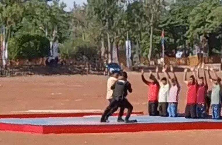 भोपाल में लाल परेड ग्राउंड पर NSG कमांडो ने दिखाया पावर शॉ