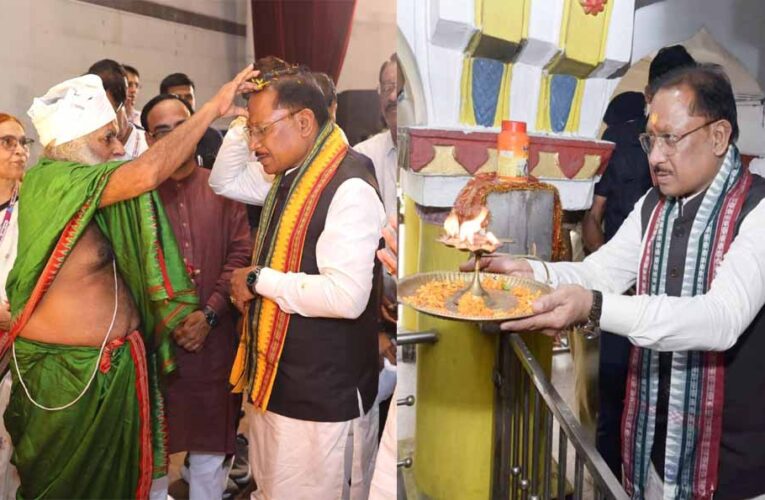 मुख्यमंत्री  विष्णु देव साय ने रायगढ़ के राजापारा स्थित भगवान जगन्नाथ मंदिर में की पूजा-अर्चना