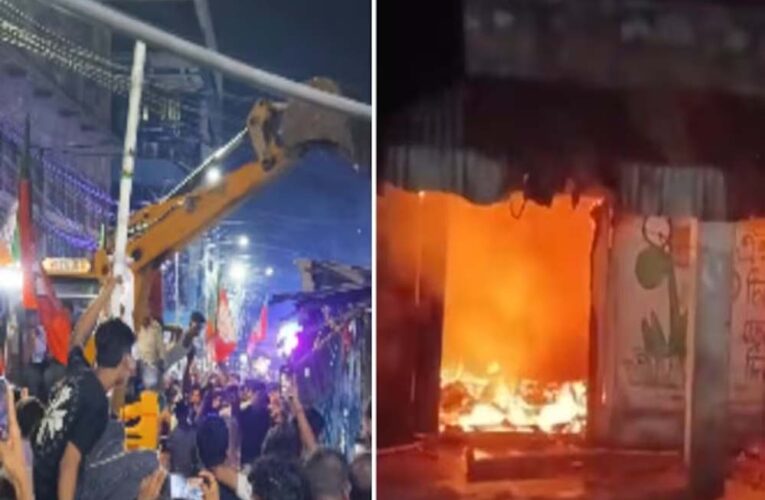 बंगाल में तनाव: भीड़ ने तोड़ी लेनिन की मूर्ति, कांग्रेस ने TMC दफ्तर पर किया कब्जा