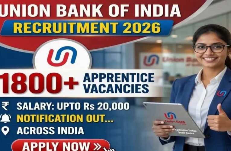 यूनियन बैंक अप्रेंटिस भर्ती 2026: 1865 पदों के लिए आवेदन की आखिरी तिथि नजदीक, अभी करें अप्लाई