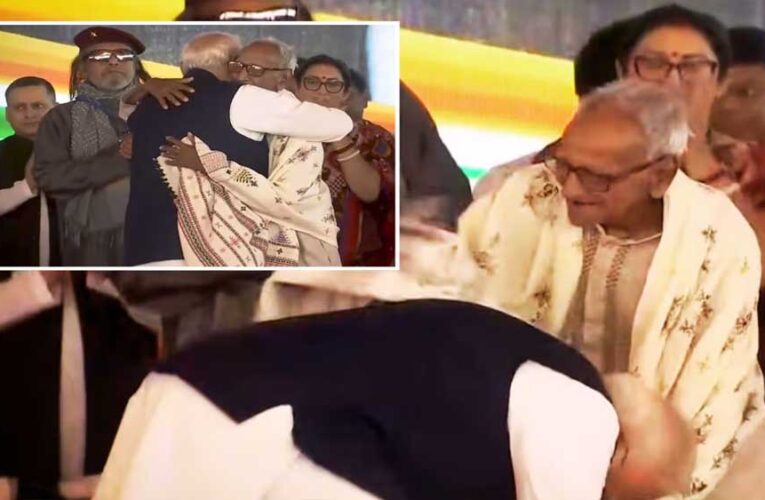 शुभेंदु की शपथ से पहले PM मोदी ने माखनलाल सरकार से लिया आशीर्वाद, बंगाल को अनोखा सलाम