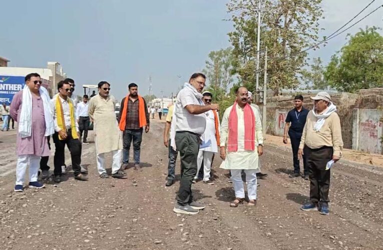 उप मुख्यमंत्री अरुण साव ने निर्माणाधीन सड़क का किया निरीक्षण
