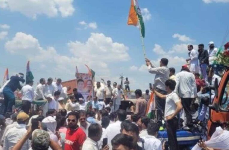 किसानों के मुद्दे पर कांग्रेस का चक्काजाम, MP के हाईवे पर घंटों थमी रफ्तार