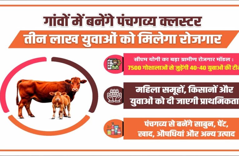 गांवों में बनेंगे पंचगव्य क्लस्टर, तीन लाख युवाओं को मिलेगा रोजगार