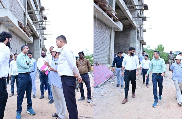 निर्माणाधीन जगदेव राम उरांव कल्याण आश्रम चिकित्सालय का प्रभारी सचिव श्री अंकित आनंद ने किया निरीक्षण