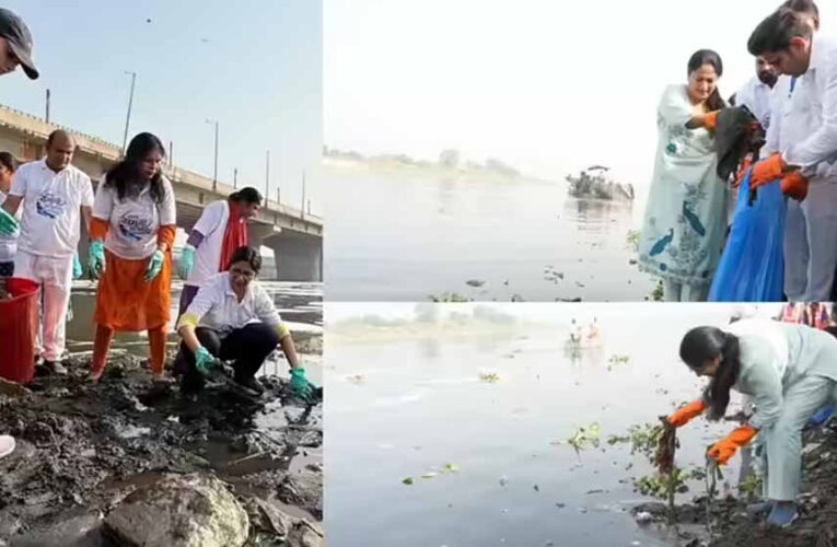 रेखा गुप्ता ने यमुना सफाई अभियान में लिया हिस्सा, जनभागीदारी पर दिया जोर