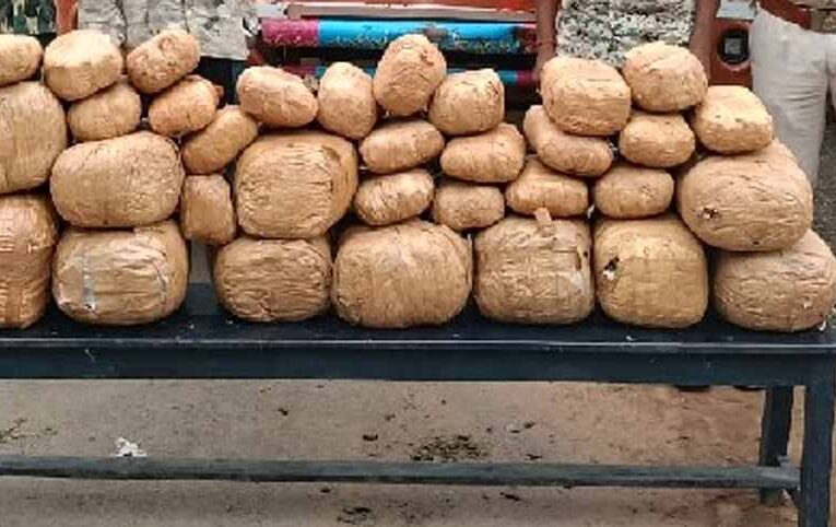 ओडिशा से राजस्थान जा रहा 1.44 करोड़ का गांजा पकड़ा, नाबालिग सहित 2 तस्कर गिरफ्तार