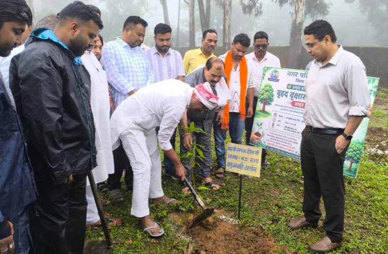 अमरकंटक में ‘अमृत हरित महा अभियान’ के तहत 3 हजार पौधों का वृहद पौधारोपण