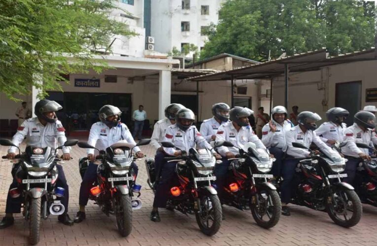 रायपुर में जाम से मिलेगी राहत, QRT को ट्रैफिक पुलिस की 10 नई हाई-स्पीड बाइक्स