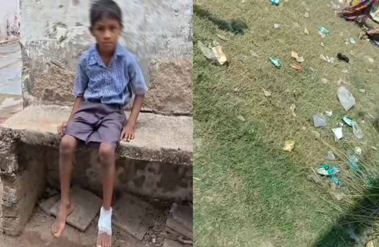 धमतरी स्कूल में शराब की टूटी बोतल से घायल हुआ छात्र, ग्रामीणों का फूटा गुस्सा, कार्रवाई की मांग