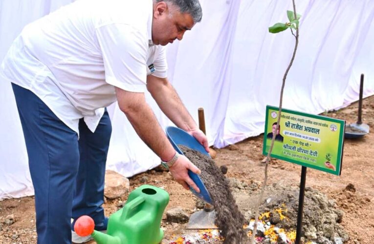 “एक पेड़ माँ के नाम” अभियान के तहत  मंत्री  राजेश अग्रवाल ने नवीन विधानसभा परिसर में लगाया पौधा