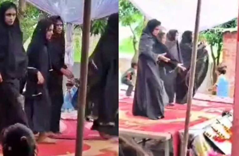 गोंडा में बुर्का पहनाकर छात्राओं से डांस कराने पर बवाल, स्कूल प्रबंधक बोले- करोड़ों बार माफी मांगने को तैयार