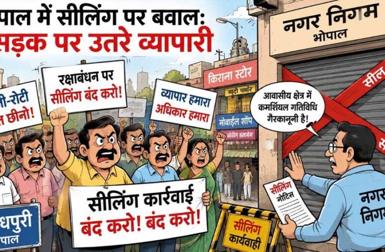 भोपाल में आज फिर एकजुट होंगे व्यापारी, गांधीवादी तरीके से करेंगे सीलिंग कार्रवाई का विरोध