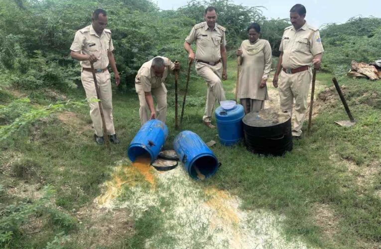 राजस्थान में अवैध शराब पर आबकारी विभाग की बड़ी कार्रवाई, हजारों लीटर वॉश नष्ट