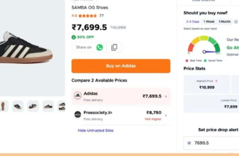 Adidas Samba OG पर बंपर डिस्काउंट, ₹10,999 वाले स्नीकर्स ₹7,699 में मिल रहे