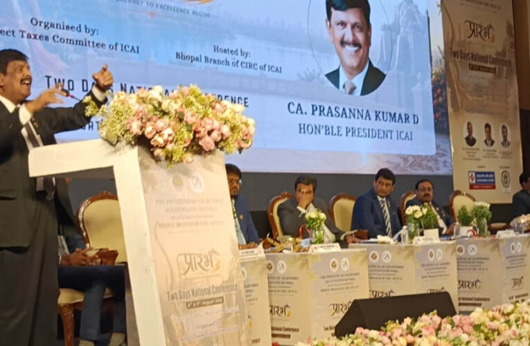 कर कानूनों में बदलाव पर भोपाल में राष्ट्रीय मंथन, 600 से अधिक सीए हुए शामिल