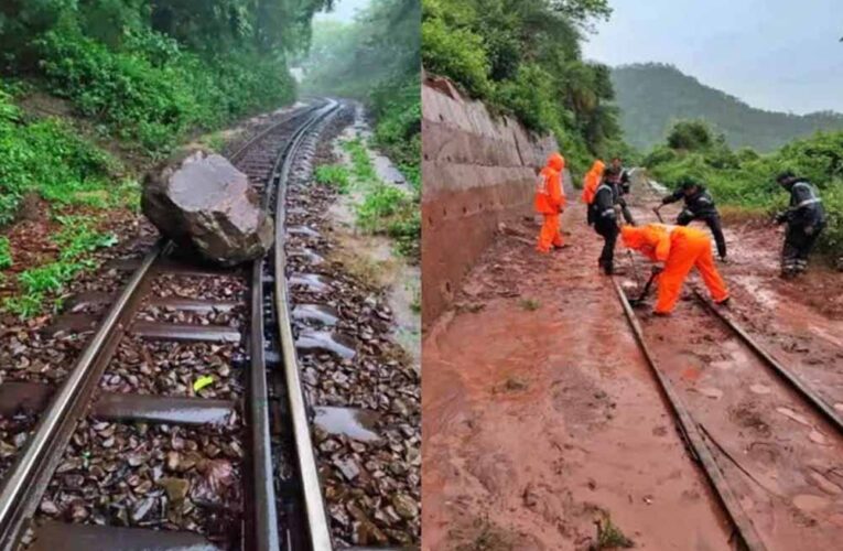 बस्तर रेल मार्ग पर लैंडस्लाइड का खतरा, सुरक्षा के लिए ट्रेनों की स्पीड कम