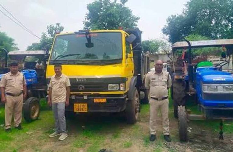 दुर्ग में अवैध खनिज परिवहन पर बड़ी कार्रवाई, वाहनों पर लगाया गया जुर्माना