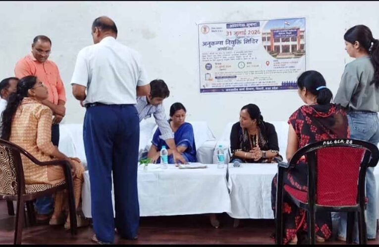 कलेक्टर नेहा मीना की पहल से लगा वृहद अनुकंपा नियुक्ति शिविर