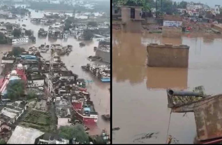 सतना-चित्रकूट में बाढ़ का कहर, मंदाकिनी में बहा 42 साल पुराना पुल; 400 दुकानें तबाह