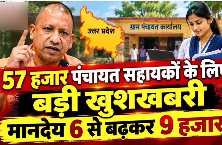 यूपी में पंचायत सहायकों का मानदेय 50% बढ़ा, अब हर महीने मिलेंगे ₹9 हजार