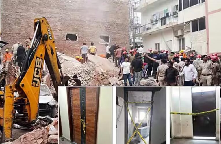 सत्य निकेतन में जर्जर बिल्डिंग पर MCD की कार्रवाई, पहले गर्डर से दिया गया सहारा